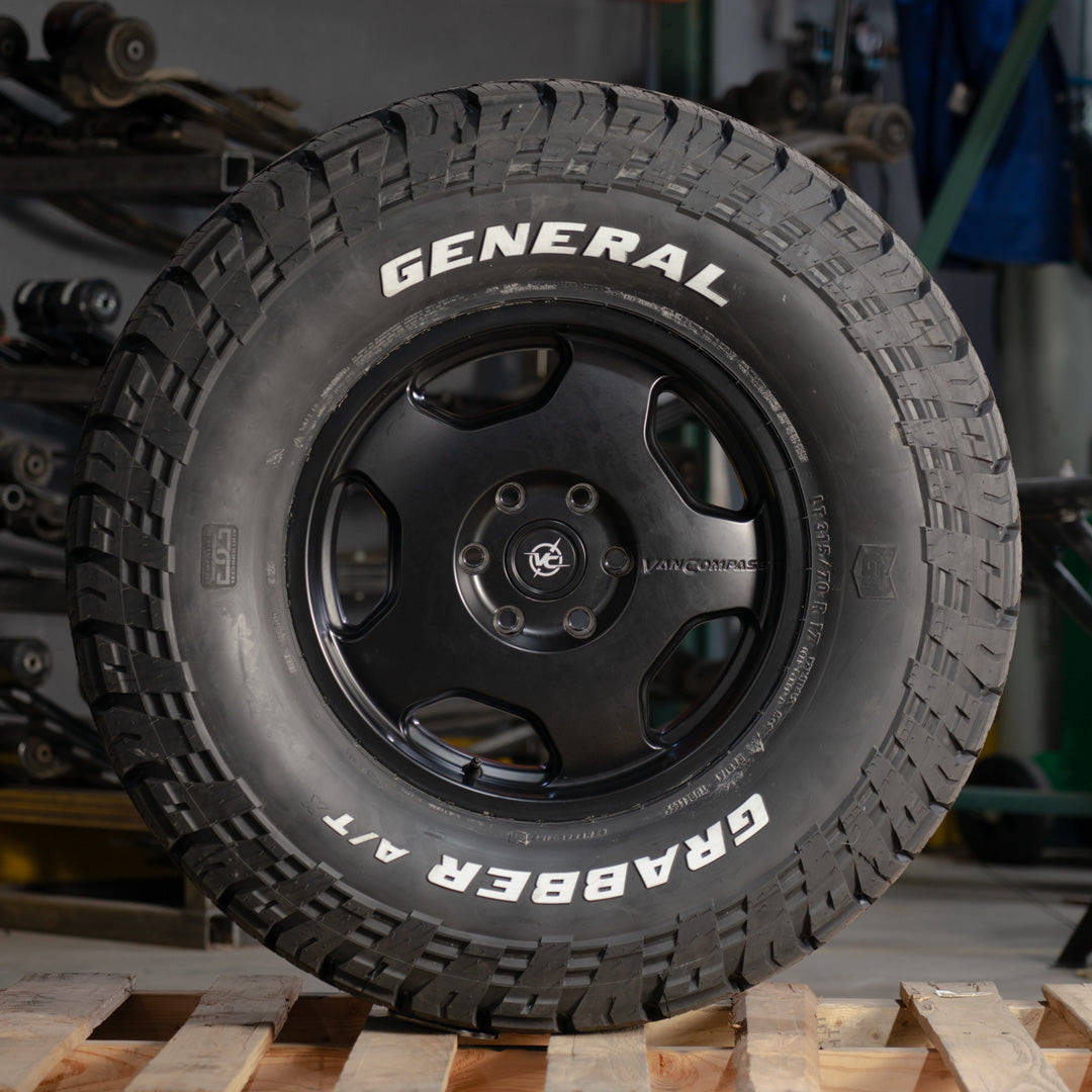 CHUNK - 17x8" WHEEL in SATIN BLACK by VAN COMPASS