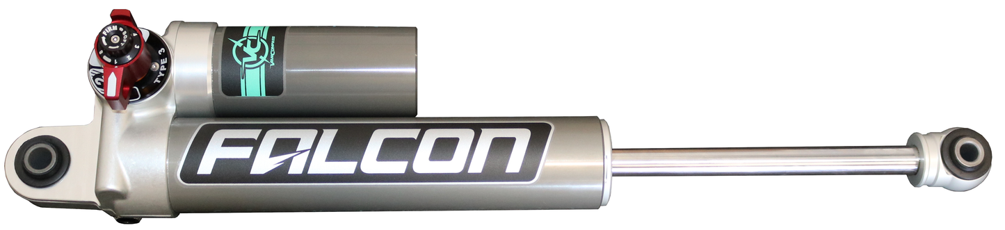 FALCON 3.3 SP2 FAST ADJUST REAR SHOCKS - SPRINTER 4x4 (2015+ 2500) PAIR, showcasing the 3.3 fast adjust knob and dial for compression damping settings.