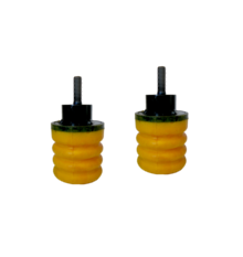 SUMO SPRING FRONT BUMP STOPS - SPRINTER (1994-2006 2500 and 3500) pair, shown close-up, designed to improve van ride quality and suspension control.