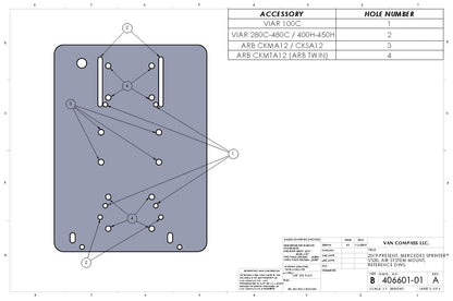 Van Compass Air System Mount, Sprinter
