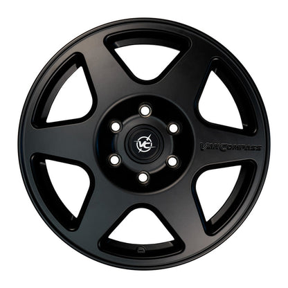 Van Compass Slice Wheel, Satin Black, 17X8, 30Mm Offset, 6X130 Bc - Sprinter 2500, 07-Up