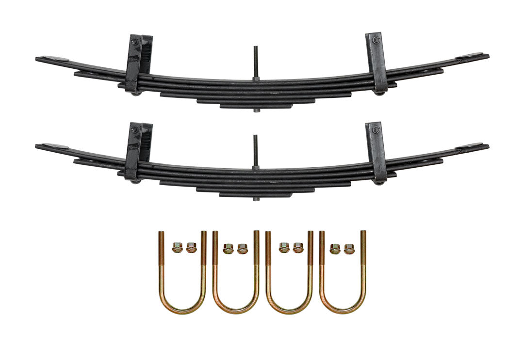 Rear Mini Spring Pack by Van Compass, close-up of metal components designed to correct sagging and improve stability for Sprinter 2WD vans (1994+ 2500 only).