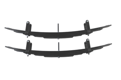 STAGE 4 TOPO 2.0 SYSTEM - TRANSIT RWD by VAN COMPASS, featuring black metal springs designed for improved handling, stability, and increased ride height for Ford Transit vans.